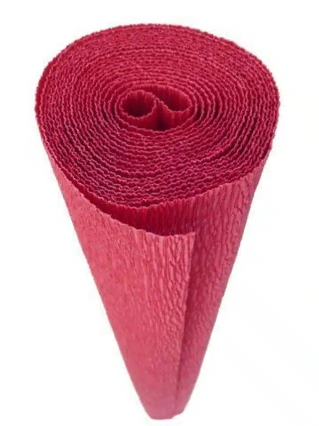 Crepe Gift Paper Roll (Red, 8 Feet)