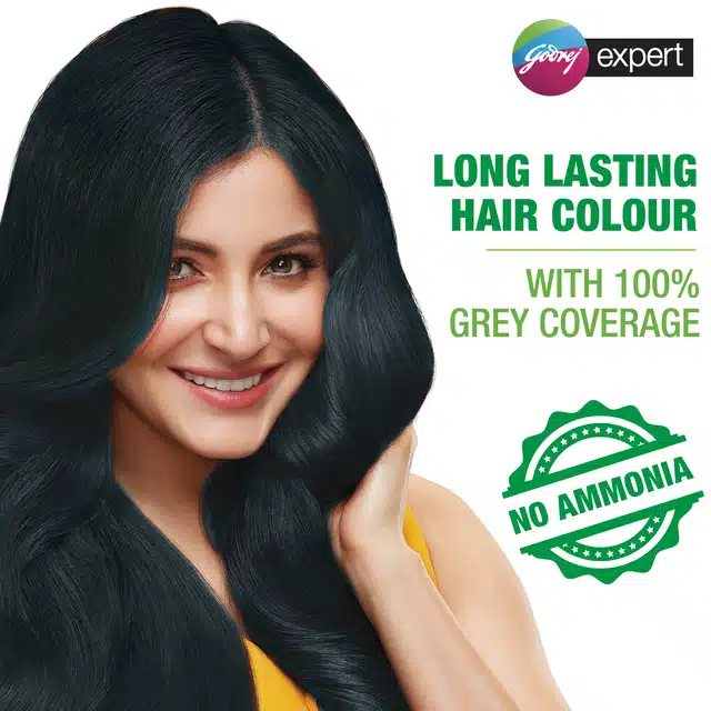 Godrej Expert Rich Crème Hair Colour For Women & Men – (Natural Black Shade) (1.00) (Pack Of 4)