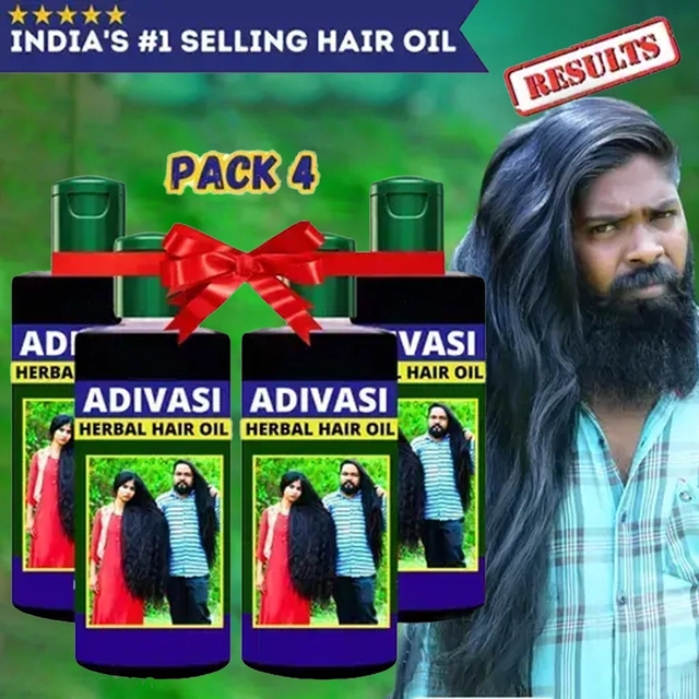 Adivasi Herbal Hair Oil (100 ml, Pack of 4)