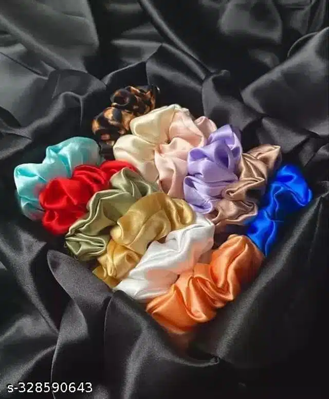 Fabric Hair Bands for Women (Multicolor, Pack of 12)