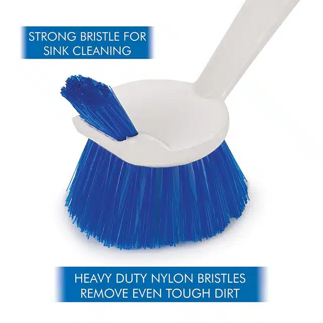 Plastic Dual Cleaning Sink Brush (Multicolor)