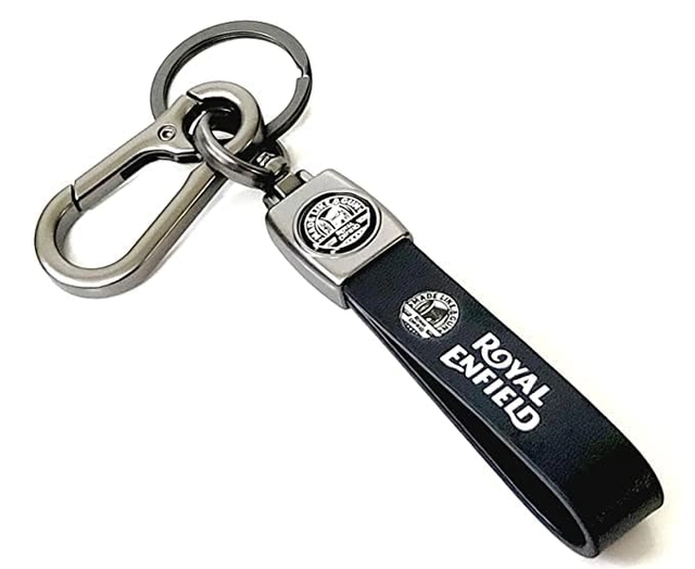 Metal Royal Enfield Bullet Bike Keychain (Black)