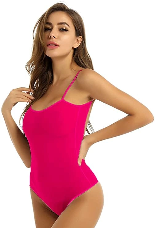 Nylon Solid Babydoll for Women (Pink)