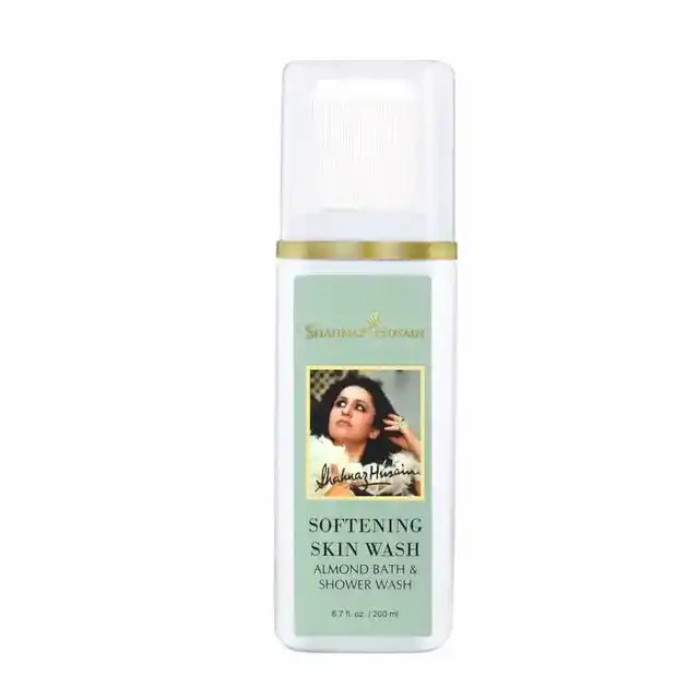Shahnaz Husain Softening Skin Wash Almond Shower & Cream (Pack of 2, 200 ml)
