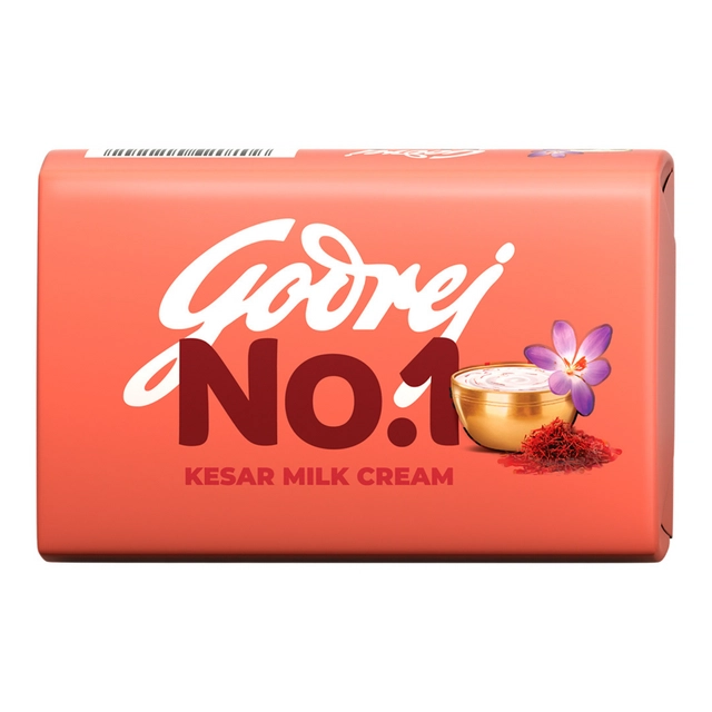 Godrej No.1 Bath Soap Kesar and Milk Cream 5X100 g (Pack of 5)