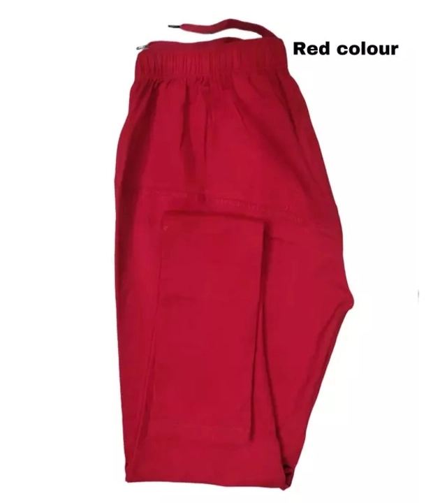 Cotton Blend Solid Ankle Length Legging for Women (Red, S)