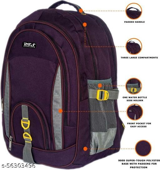 Fabric Backpack for Men & Women (PUrple)