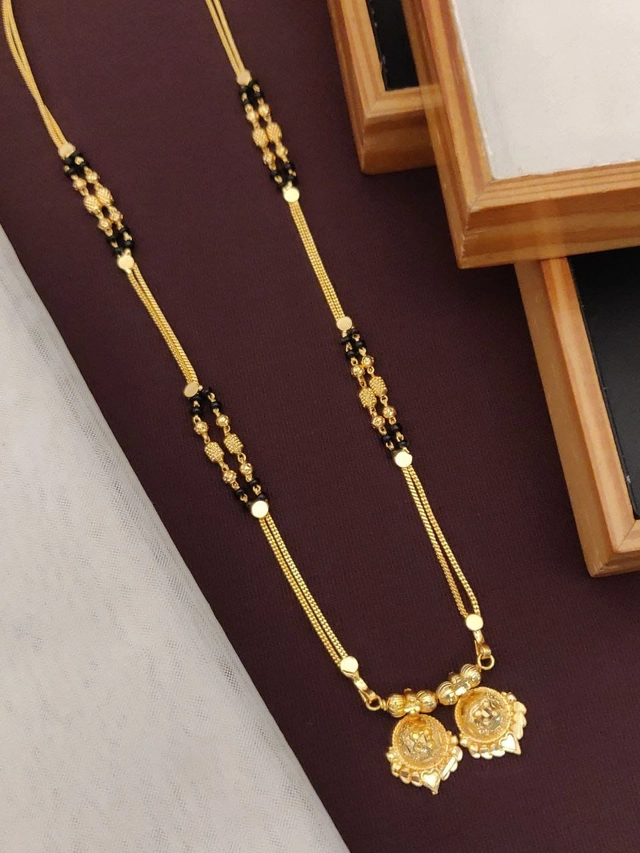 Alloy Gold Plated Mangalsutra for Women (Gold)