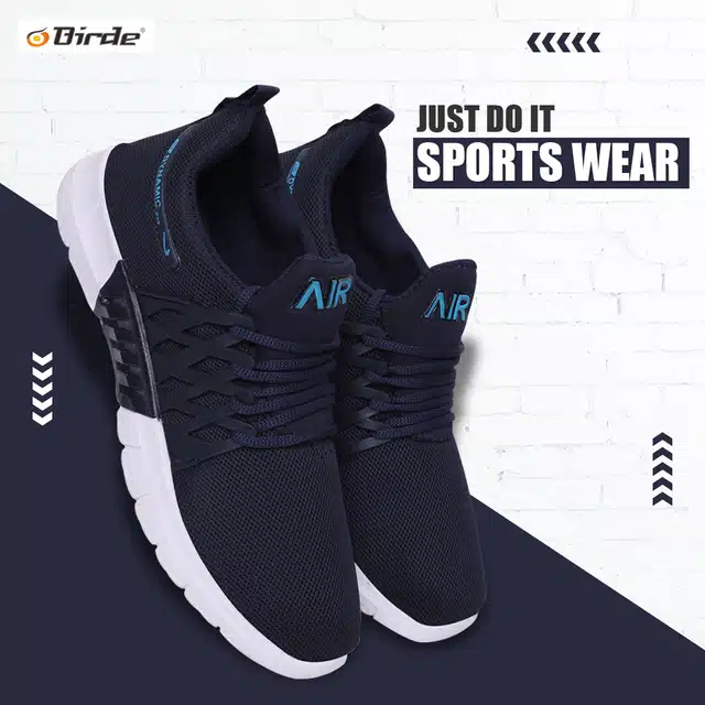 Sports Shoes for Men (Dark Blue & White, 6)