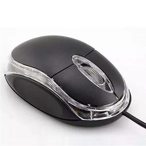 Plastic Wired Optical Mouse (Black)