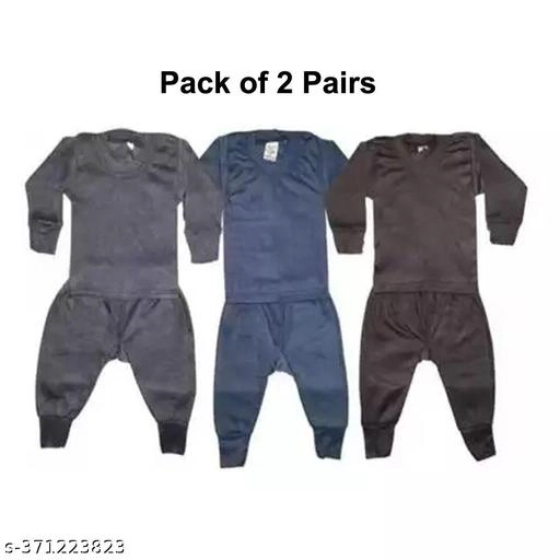 Woolen Thermal Set for Kids (Multicolor, 0-3 Months) (Set of 2)