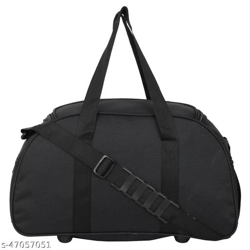 Polyester Duffel Bag (Black & Red)