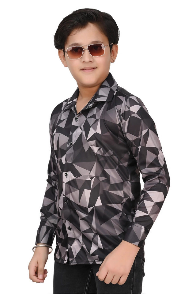 Full Sleeves Printed Shirt for Boys (Multicolor, 5-6 Years)