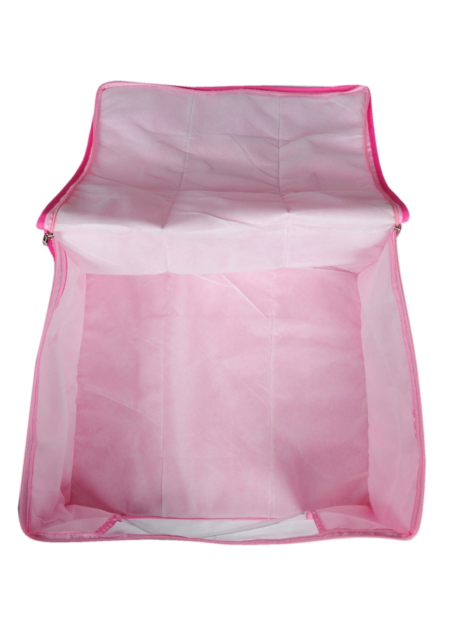 Cotton Zip Closure Saree Covers (Pink)