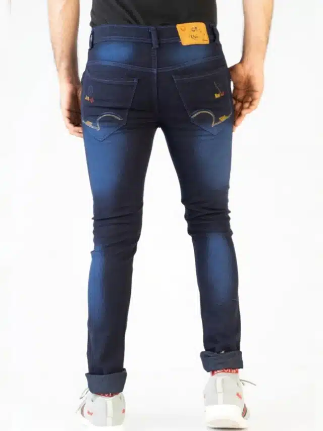 Denim Jeans for Men (Black & Blue, 26)