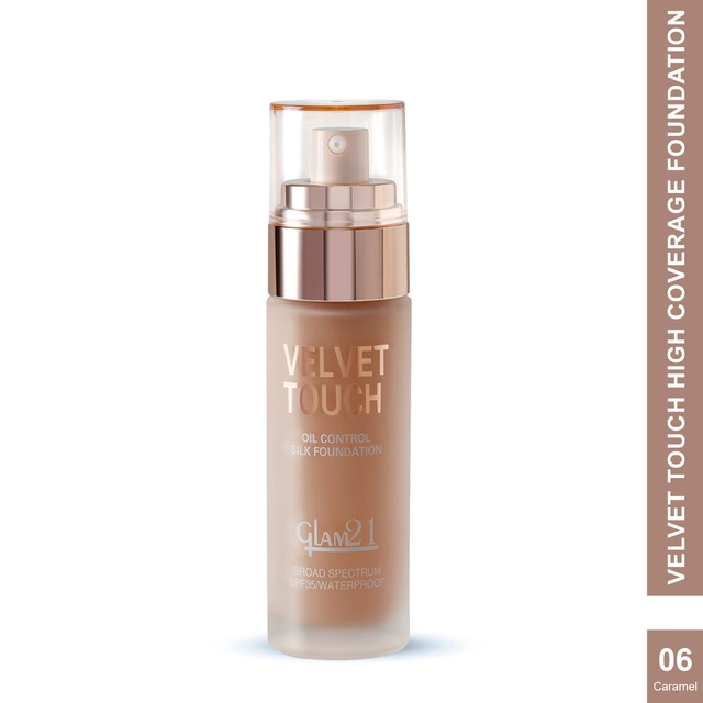 Glam21 Velvet Touch High Coverage Foundation (Caramel, 50 g)