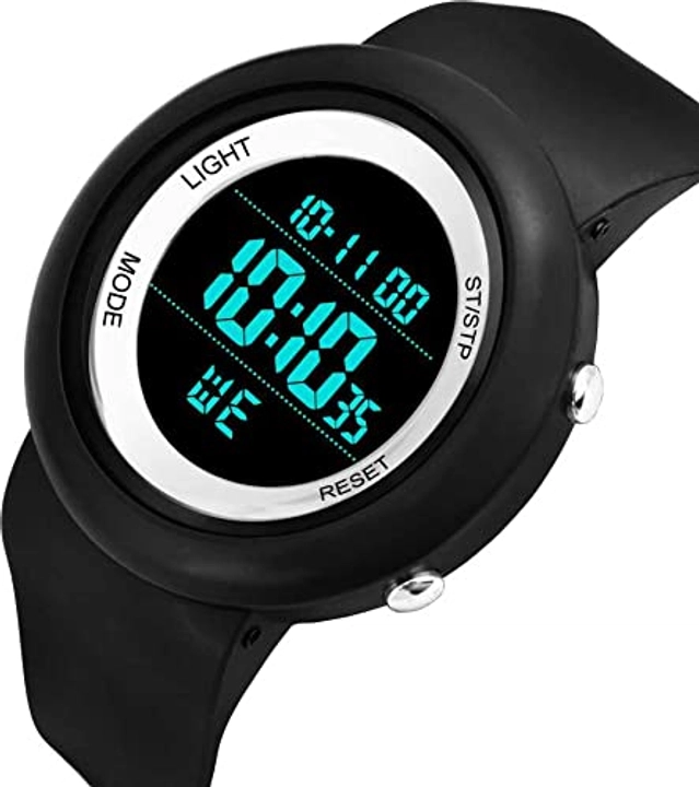 Adidas Round Shaped Digital Watch for Men & Boys (Black & White)