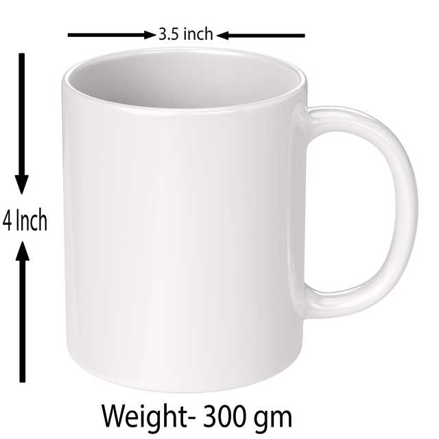 Bride Loading Printed Heart Handle Mug Microwave Safe Ceramic Tea Coffee (White, 350 ml) (GT-650)