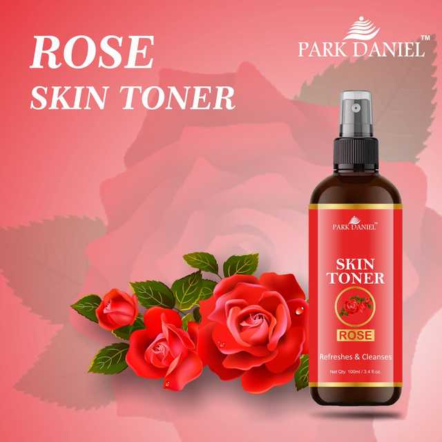 Park Daniel Premium Rose Skin Toner for Men & Women (Pack of 2, 100 ml) (SE-1000)