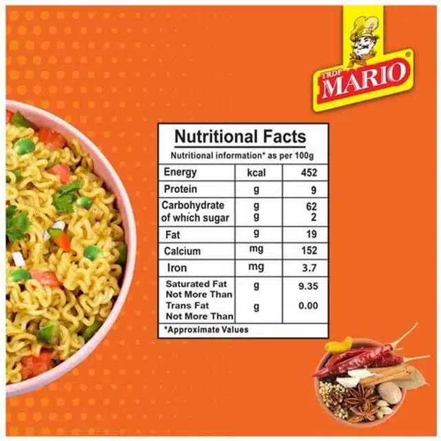 Mario Tej Tadka Masala Noodles 12X85 g (Pack of 12)