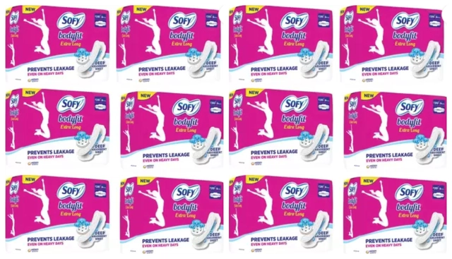 Sofy Bodyfit 72 Pcs Sanitary Pads for Women (XL, Set of 12)