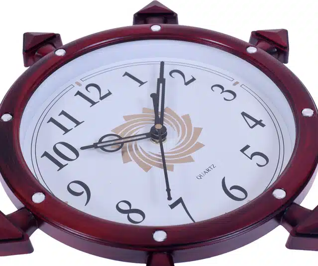 Anchor Shaped Wall Clock (Red, 28 cm)