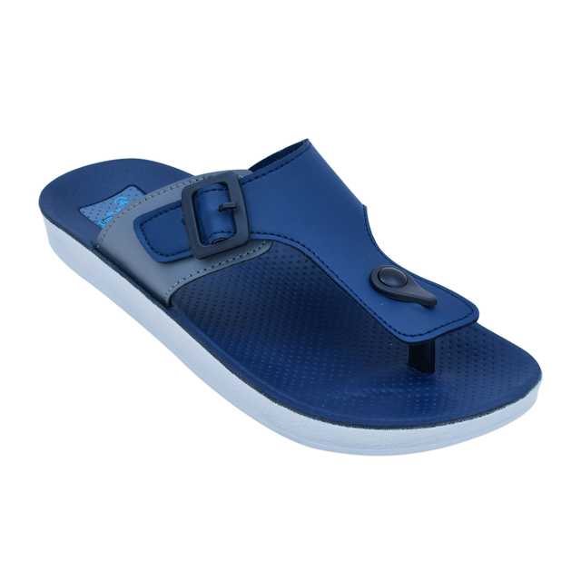 Men's Resin Slip-on Slippers (Blue, 8) (OM-184)