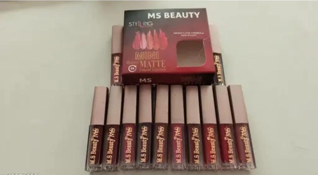 MS Beauty Styling Mini Matte Liquid Lipsticks (Multicolor, Pack of 12)