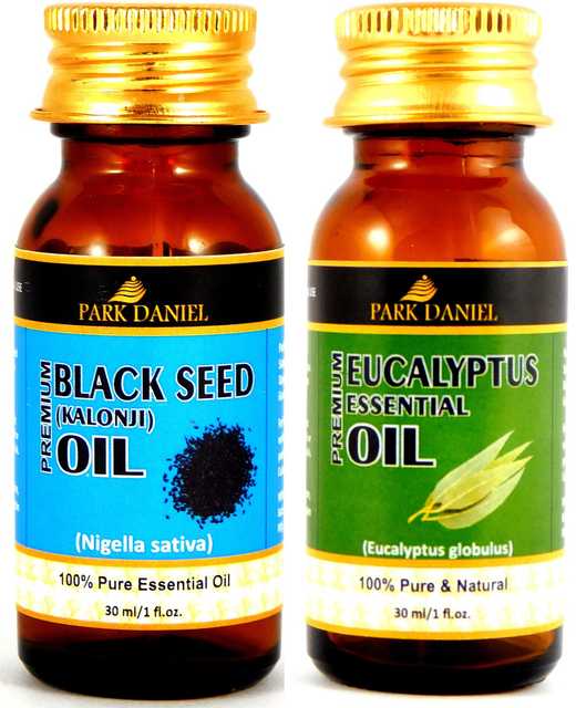 Park Daniel Black Seed Oil & Eucalyptus Essential Oil (Pack of 2, 30 ml) (SE-1664)