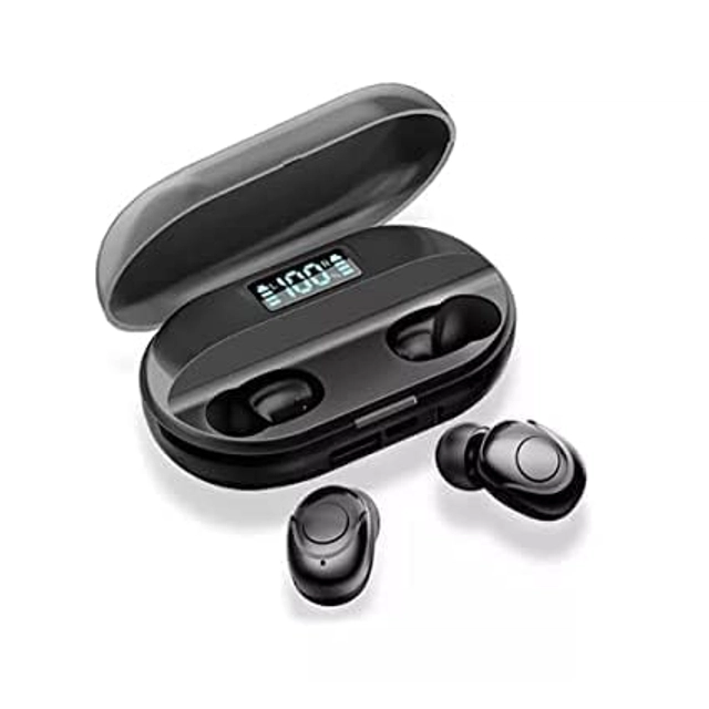 Wireless Bluetooth Earbuds with Charging Case (Black)