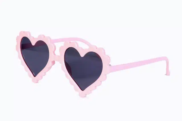 UV Protected Heart Shaped Sunglasses for Kids (Multicolor, 5-10 Years)