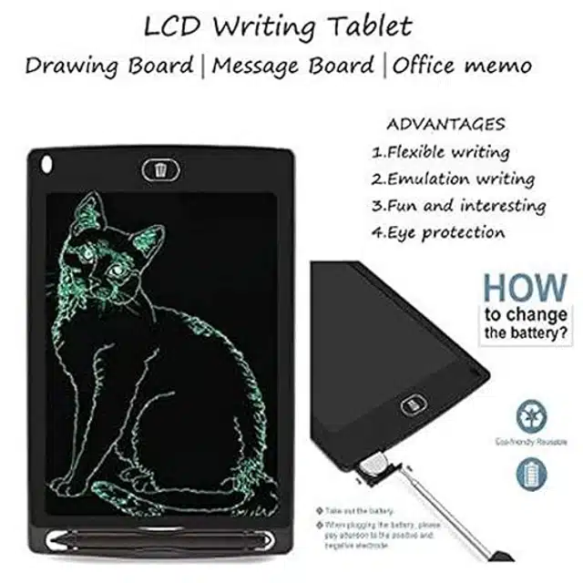 LCD Writing Tablet for Kids (Black)