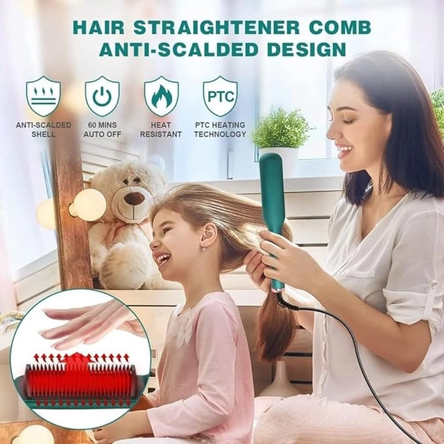 Professional Hair Straightener Brush (Multicolor, 100 W)