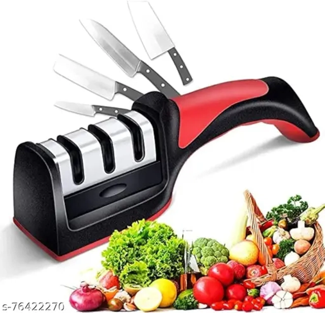 MAGIC PLUS Kitchen Knife Sharpener Tool kit self Sharping Knife Blade Sharpener Knife 2 Slot Handheld Kitchen Knife Sharpener (Pack of 1)
