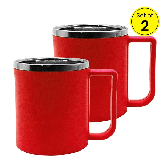 SLINGS  Steel Tea mug (200 ml each, Pack of 2)