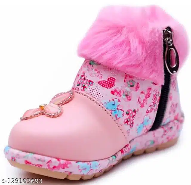 Boots for Girls (Pink, 12-15 Months)