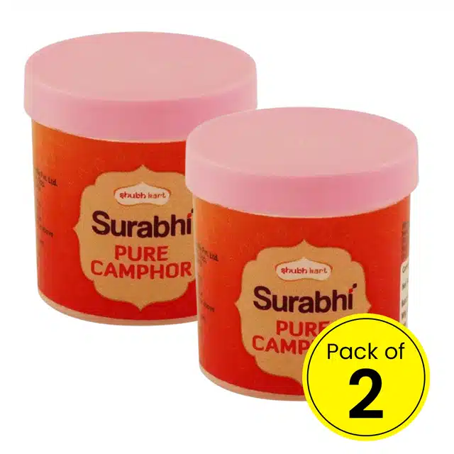 Shubhkart Surabhi Pure Camphor Container 2X8 g (Pack Of 2)