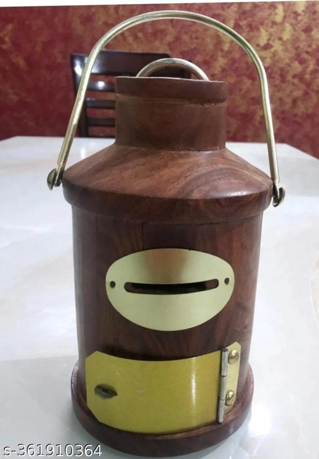 Wooden Money Bank (Brown)