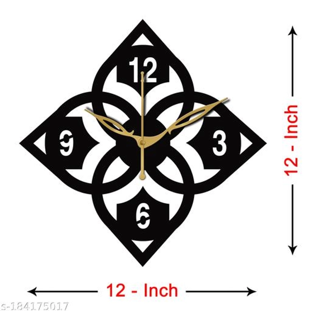 Wooden Wall Clock (Black)