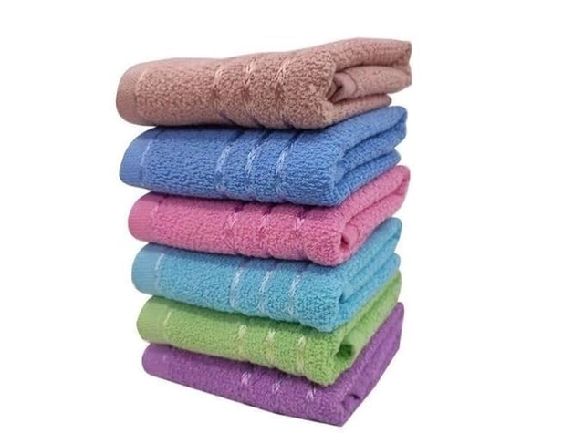 Cotton Bolls Assorted Small Kitchen Towels 30x45 CM (12x18 Inches) (Pack Of 6)