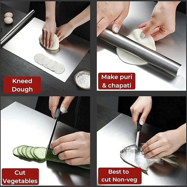 Stainless Steel Chopping Board (Silver)