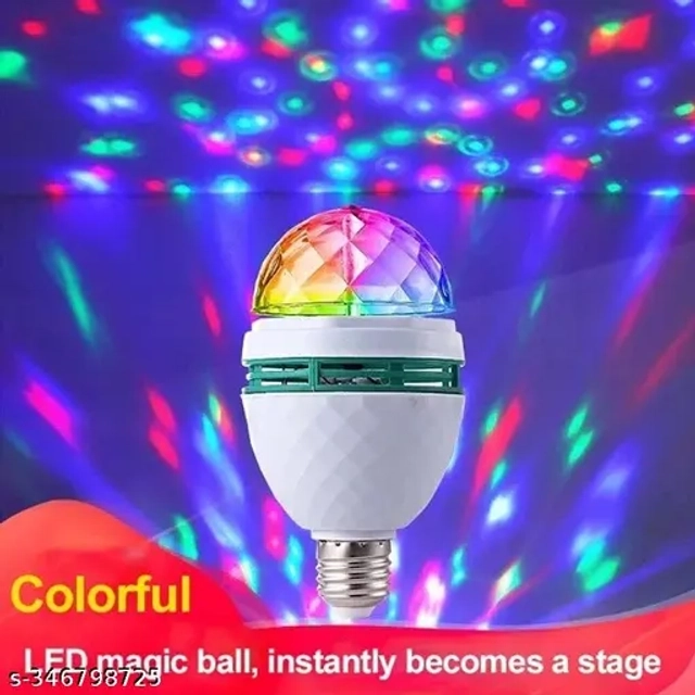 360° Rotatable Crystal LED Disco Bulb (Multicolor, 3 W)