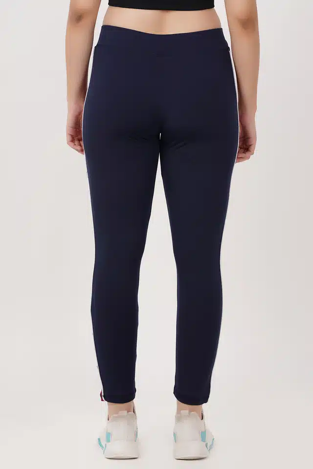 Polyester Solid Tights for Women (Navy Blue, 28)