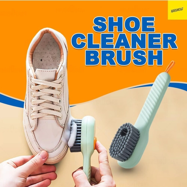 Plastic Automatic Liquid Dispenser Shoes Brush (Multicolor )