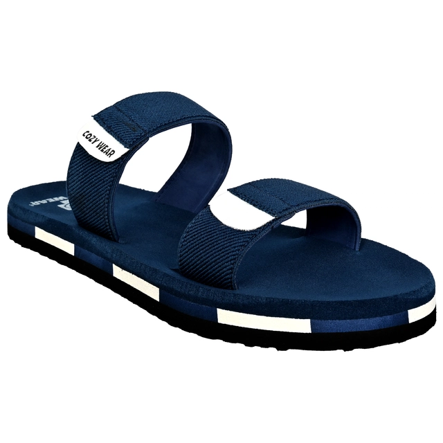 Cozy Wear Solid Flipflops for Men (Navy Blue, 6)