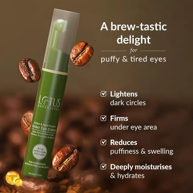 Lotus Botanicals Coffee and Multi-Peptide Under Eye Crème (15 ml)