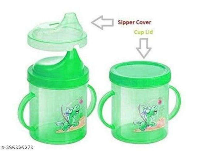 Plastic Sipper for Baby (Green, 250 ml)