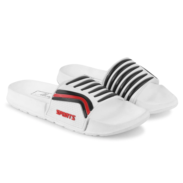 Sliders for Men (White, 6)