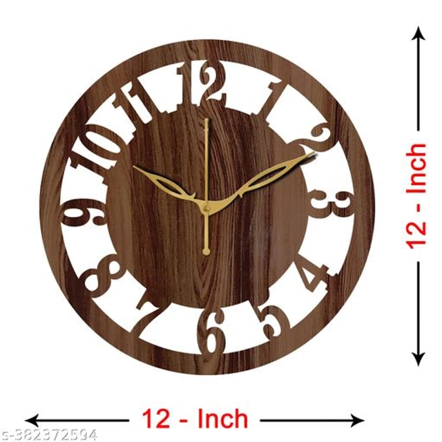 Wooden Wall Clock (Brown)