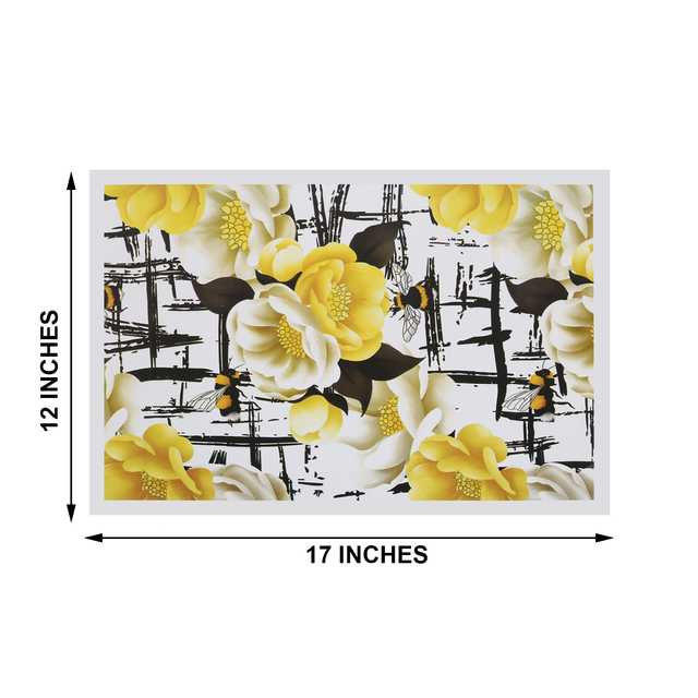 Multipurpose Refrigerator Mats (Multicolor, 12 X 17 Inch) (Pack of 4) (W-79)